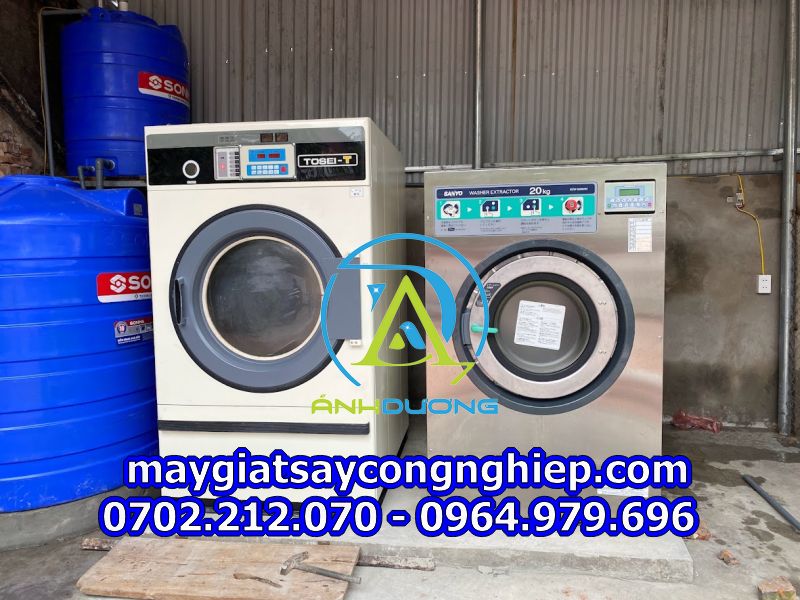 Lắp đặt máy giặt công nghiệp tại Quảng Xương